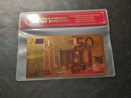 Banconota dorata euro - 50,