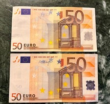 2 Banconote da  50 Euro - 1°