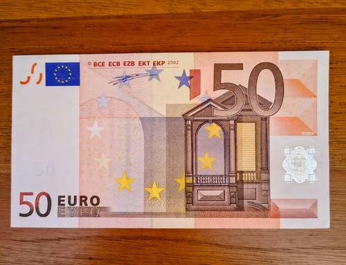 Rara banconota euro 2002 - da, 50
