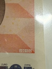 BANCONOTA DA 50 Euro FDS J001