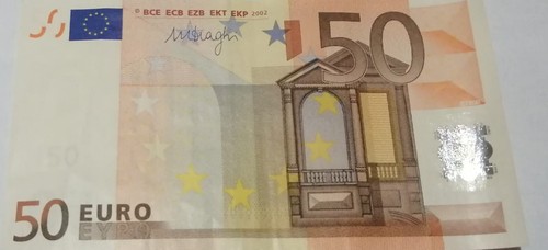 Banconota euro 2002 firmata - banconota,