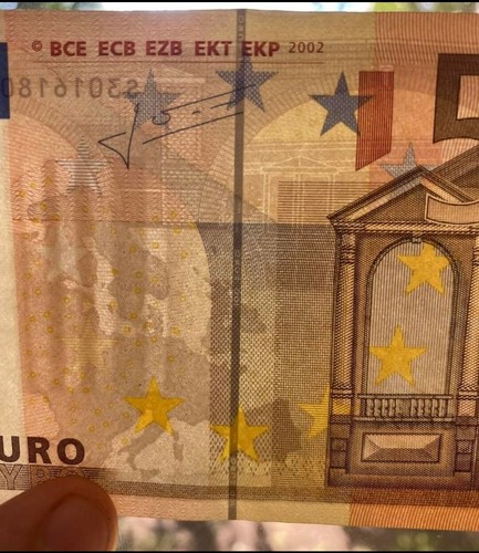 Banconota euro con filo - banconota, 50